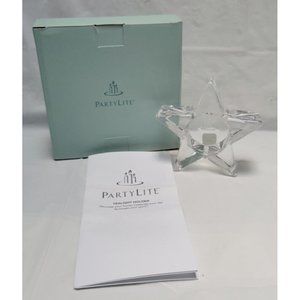 New Partylite P9993 Glass Star Tealight Holder  - Glass Candle Holder